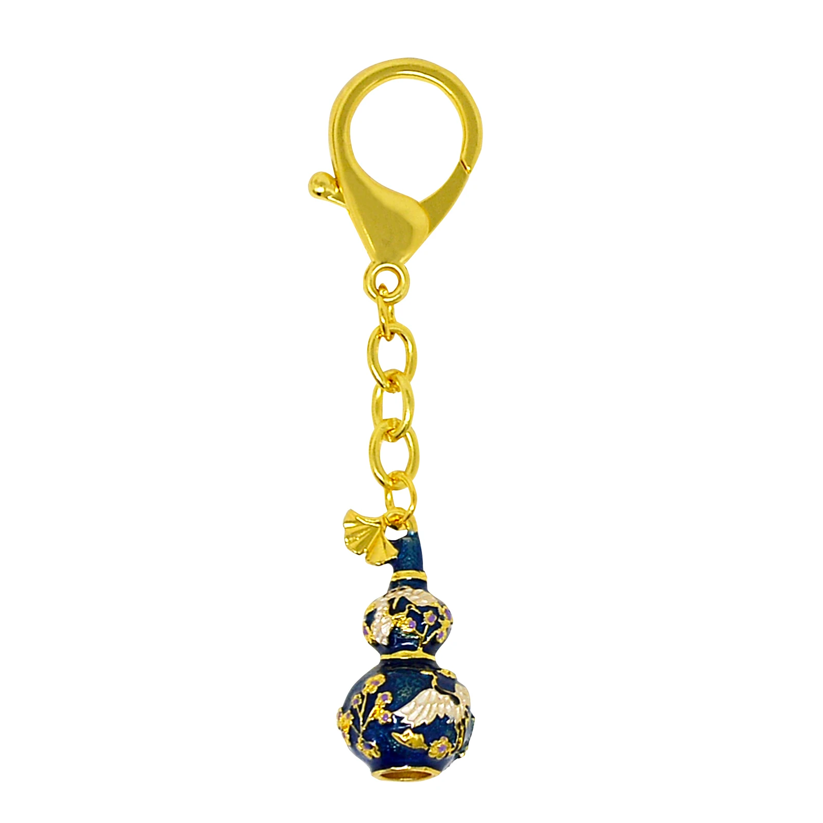 

FengShui Blue Wu Lou With Joyous Crane Keychain W4992
