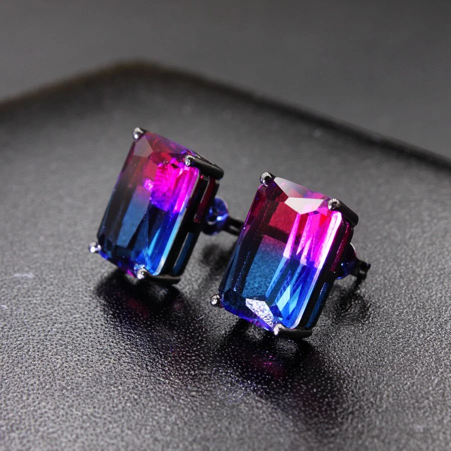 Женские наборы ювелирных изделий роскошные Геометрические Квадратные для