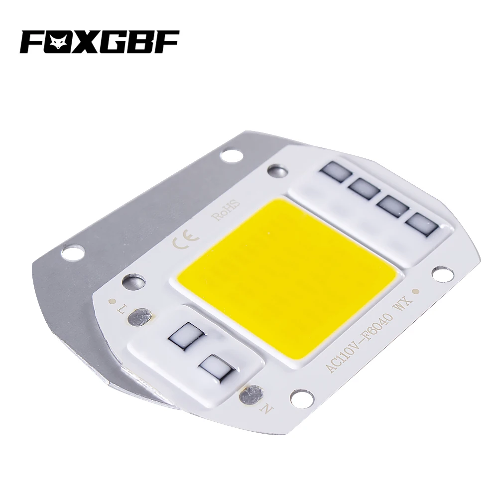 

Проецирующий источник света FOXGBF, светодиодный чип COB, Диод переменного тока 110 В, 220 В, 20 Вт, 30 Вт, 50 Вт, светодиодные лампы без драйвера, светоди...