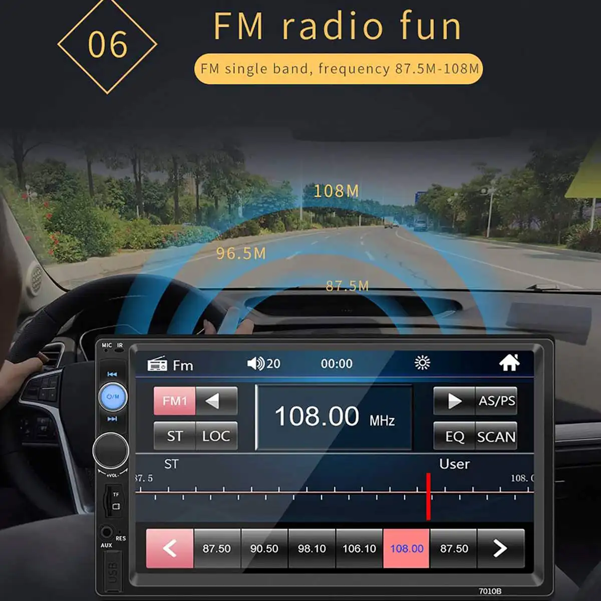 

2 din 7" Car Radio Player Auto Audio Stereo Autoradio bluetooth Touch Screen MP3 MP4 MP5 Player TF USB FM HD
