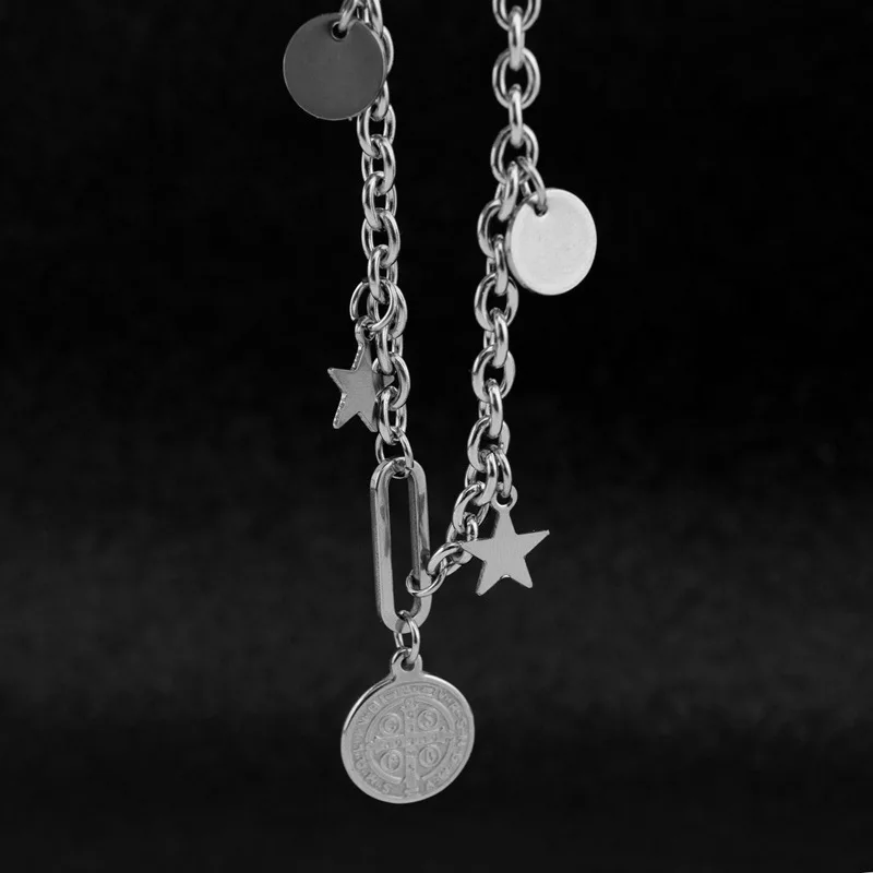 Браслет мужской и женский из нержавеющей стали с изображением Иисуса Креста |