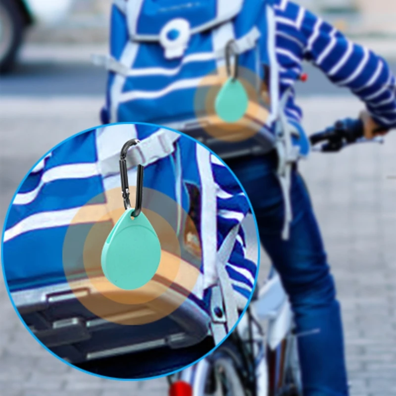 

Durable Protective Cover Soft Silicone Case Shell Location Tracker Protector With Buckle for AirTags Bluetooth Tracker