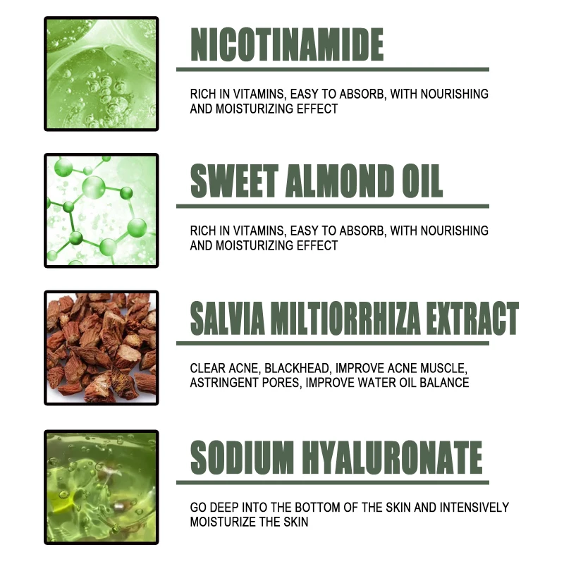 Зелёный чай масло Управление акне Очищающая шелушиться Красота питает и