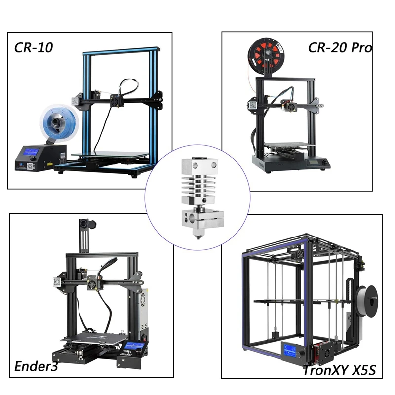 PPYY новый 3d принтер аксессуар 0 4 мм цельнометаллический Hotend комплект для Creality Cr 10/Cr