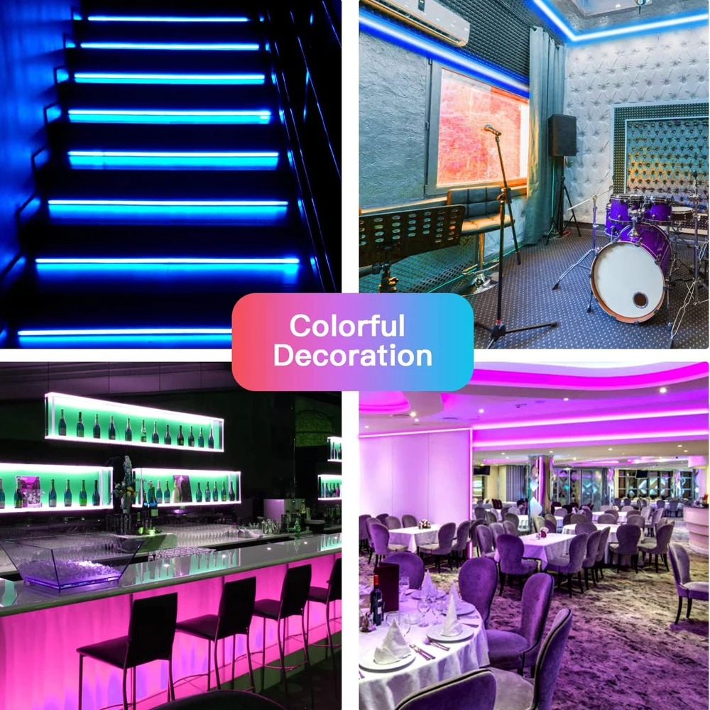 Умная Светодиодная лента с Wi-Fi 12 В работает Alexa Google Assistant голосовое управление |