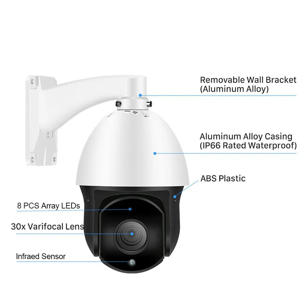 IP-камера HSmart HD 5 Мп 8 МП 4K H.265 уличная купольная PTZ-камера видеонаблюдения с