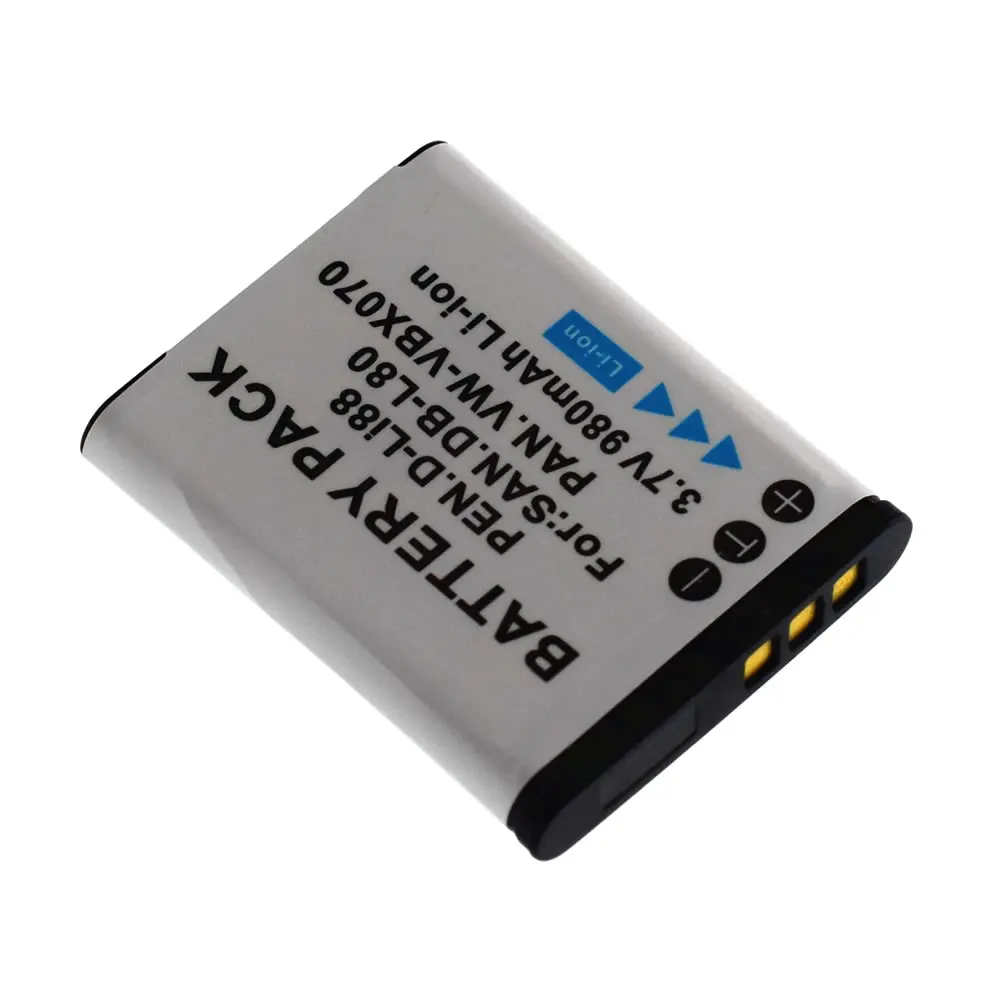 3 шт. аккумулятор для Sanyo DB-L80 DBL80 L80AU &amp VPC-PD1 PD2 X1200 | Электроника