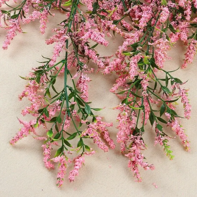 Искусственные подвесные цветы лаванда лоза висячая гирлянда зеленое растение