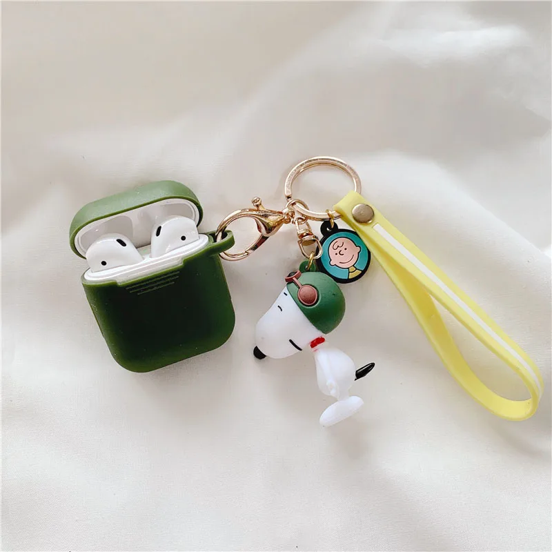 NO.10 Мультяшный брелок Hello Kitty для Apple AirPods 1 чехол милый KT кот Кролик Лягушка куклы Брелоки Кольцо силиконовый чехол для зарядки AirPods - Цвет: NO.10