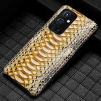 genuine python leather phone case for oneplus 9 pro 9r 10 pro 10r ace 9rt 8 pro 7t 7 pro 6t nord snakeskin cover for one plus 7t