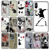 banksy albert banksy palestine phone case cover for redmi 8 k20 note4 note5 5a 7 note6 8pro coque shell cellphones