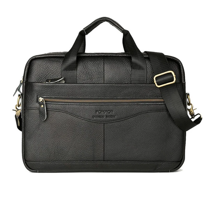 Коровья натуральная кожа сумка для мужчин на плечо Офисные сумки бизнес мужской