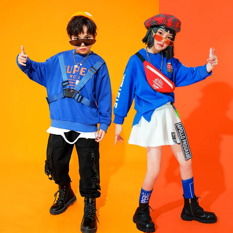 

Одежда в стиле хип-хоп для девочек, зеленые черные топы с длинным рукавом, брюки в стиле хип-хоп, одежда для бальных танцев, Детский костюм дл...