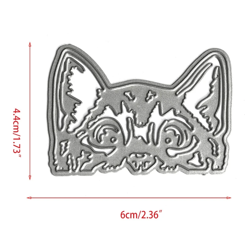 

2021 New Cat Head Metal Cutting Dies Stencil Scrapbooking DIY Album Stamp Paper Card Mold Embossing Decoration