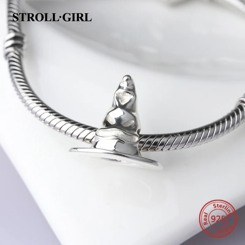 Strollgirl Новое поступление 925 стерлингового серебра Hat Бусины Fit Пандора Подвески
