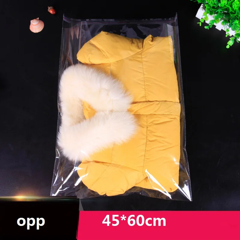 

Шелковый полипропиленовый пакет 45*60 см * 5, самоклеящаяся стандартная упаковка для одежды и ювелирных изделий