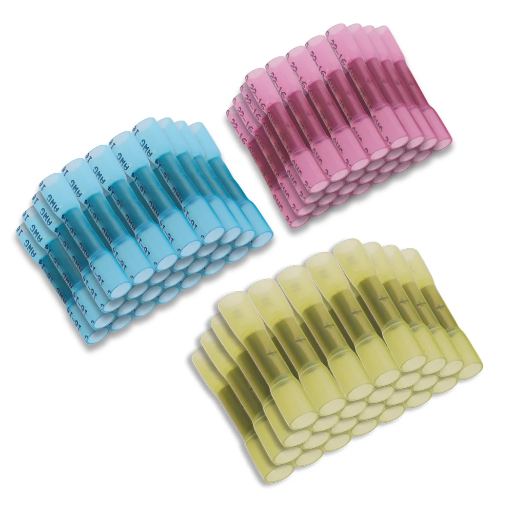 50/20/10 шт. водонепроницаемые термоусадочные стыковые соединители для