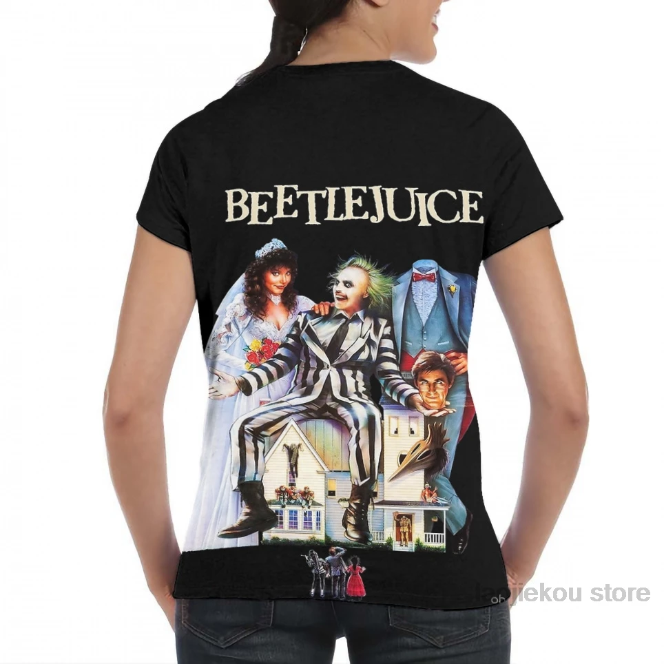 Мужская футболка от Beetlejuice женская модная со сплошным принтом для девочек топы
