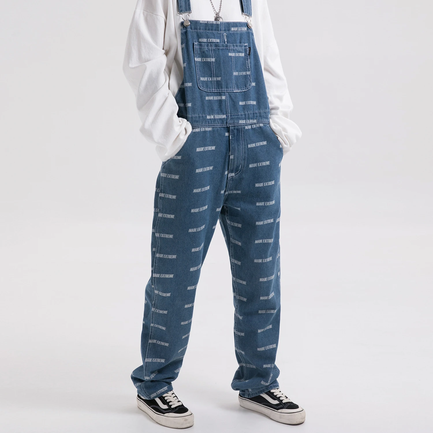 С напечатанной надписью в стиле хип хоп мужские комбинезоны карго Harajuku уличная