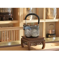 silver pot 999 sterling silver handmade tea set japanese retro teapot kettle home tea ceremony kungfu tea set 1000ml