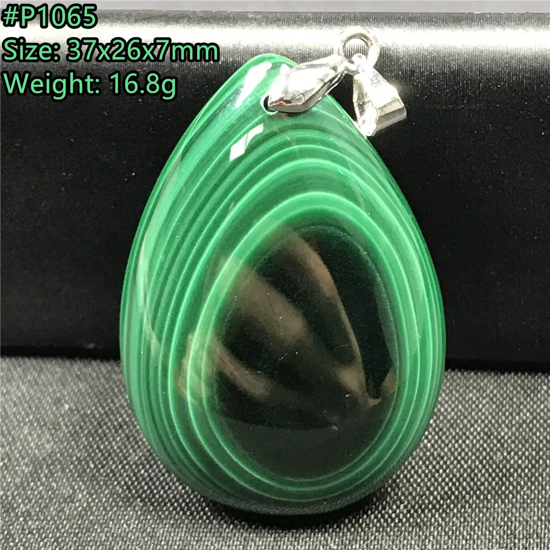 

Top Natural Green Malachite Chrysocolla Pendant Jewelry For Women Men Healing Crystal 37x26x7mm Beads Silver Luck Gemstone AAAAA