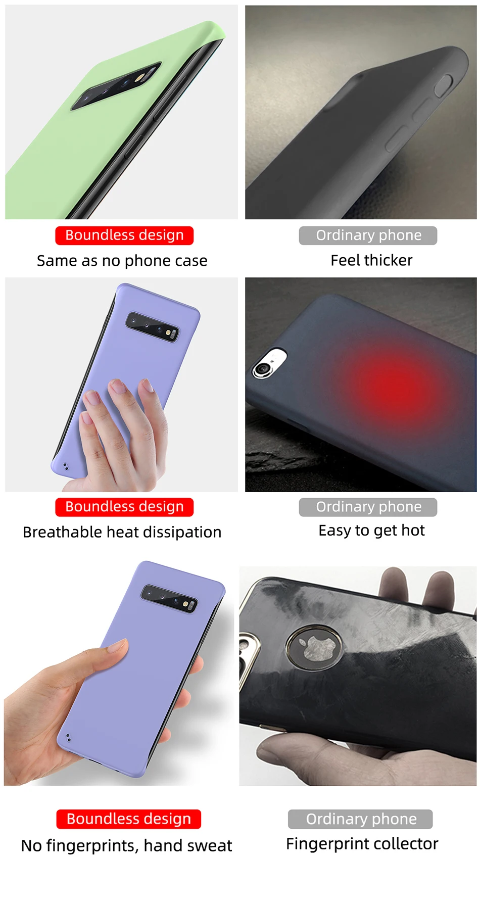 Тонкий Жесткий ПК Безрамное чехол для телефона для samsung Galaxy S9 S10 плюс S10e Примечание 10+ A10 A20 A30 A40 A50 A70 A7 A750 резиновый матовый чехол