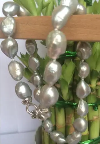 

NEW 10-13mm SOUTH SEA GRAY BAROQUE PEARL NECKLACE