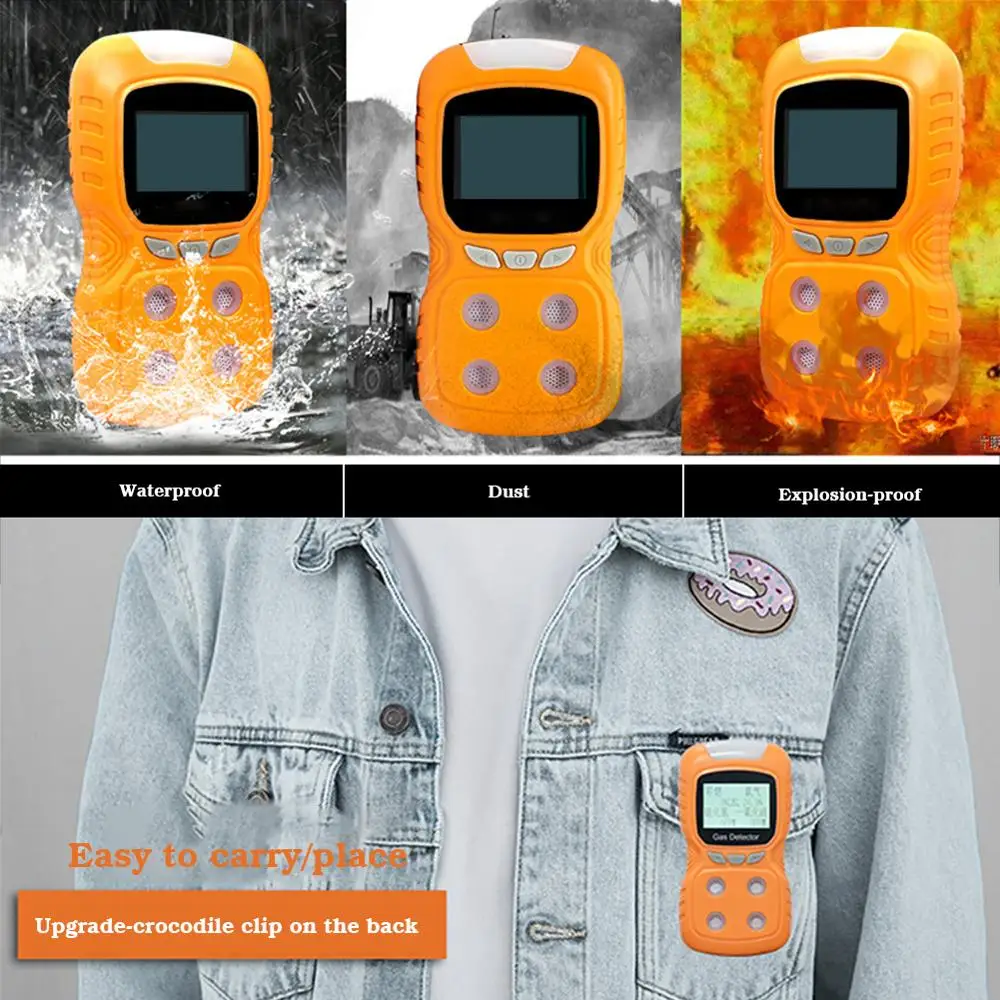 

Digital Gas Analyzer LCD Display 4 in 1 EX/O2/H2S/CO Carbon Monoxide Oxygen Gas Detector Flammable Monitor Analyzer Detector