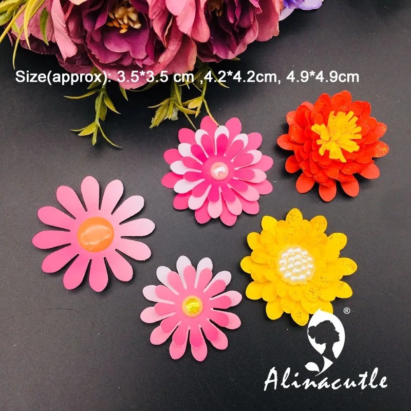 Металлическая высекальная штамповка 3 шт. Цветочная пружина Скрапбукинг