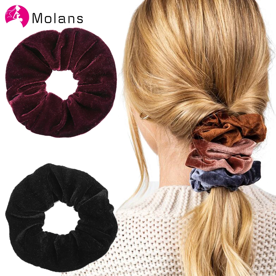 Бархатные резинки Molans 3 шт./лот Набор резинок для волос конского хвоста модные