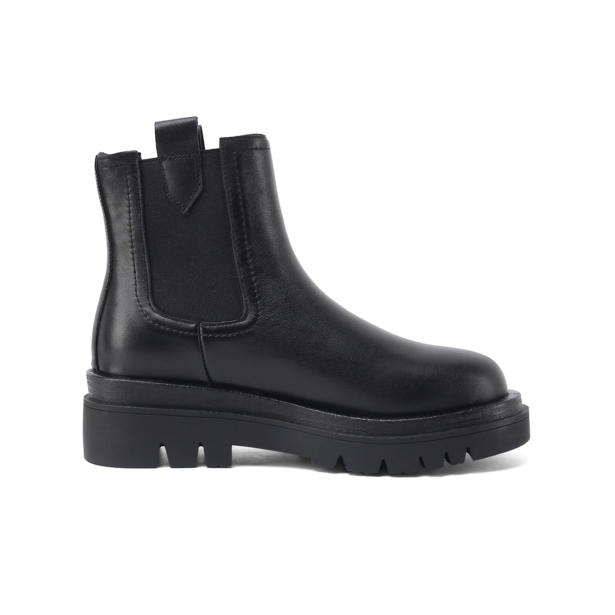 

2020 New Autumn/winter Women's boots Genuine leather Chelsea boots Heavy soled riding boots European brand women's shoes