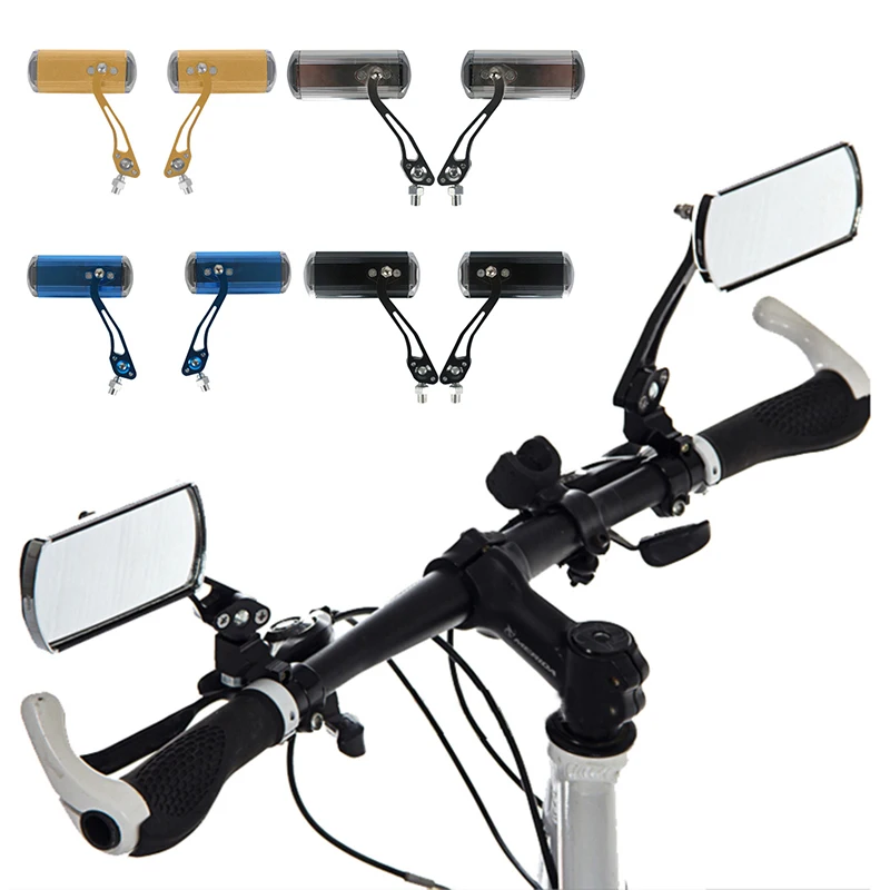 2 PCS Mirrors with Clips Universal Cycling Rear Mirror Mountain Bike Handlebar Rear View Mirror 360 Degree Rotation Shatterproof