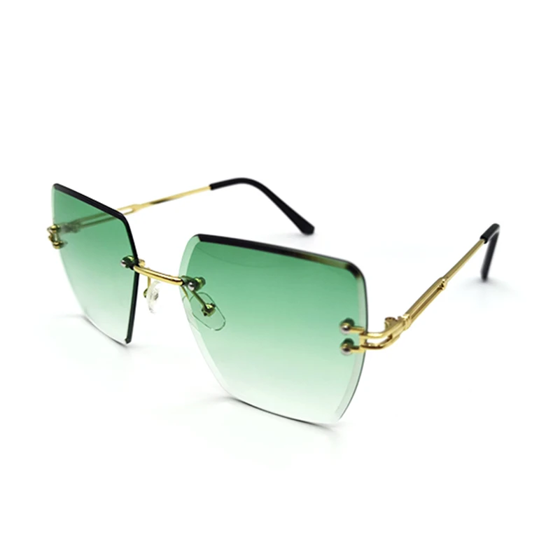 

Fashion Gradient Sunglasses Rimless Square Rimless Sunglasses For Women 7 Colors