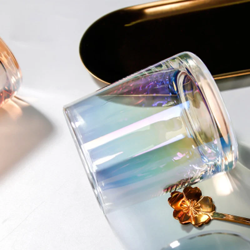 Комплект из 2 предметов 250 мл модные разноцветное дом утренняя стеклянные стаканы