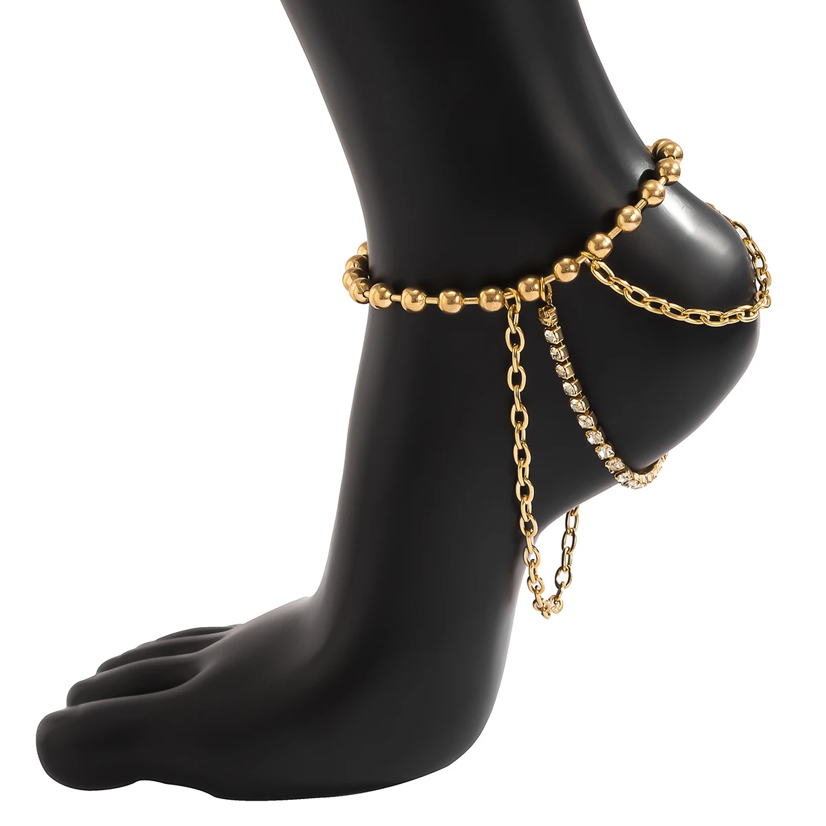 

Bohemia Multilayer Beads Anklet for Women Girls Gold Color Crystal Chains Anklets Bracelets Summer Beach Foot Jewelry Leg Chain