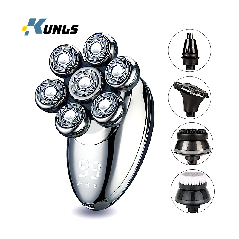 Триммер для бороды Мужской 5 в 1 Аккумуляторный профессиональный триммер волос с 7