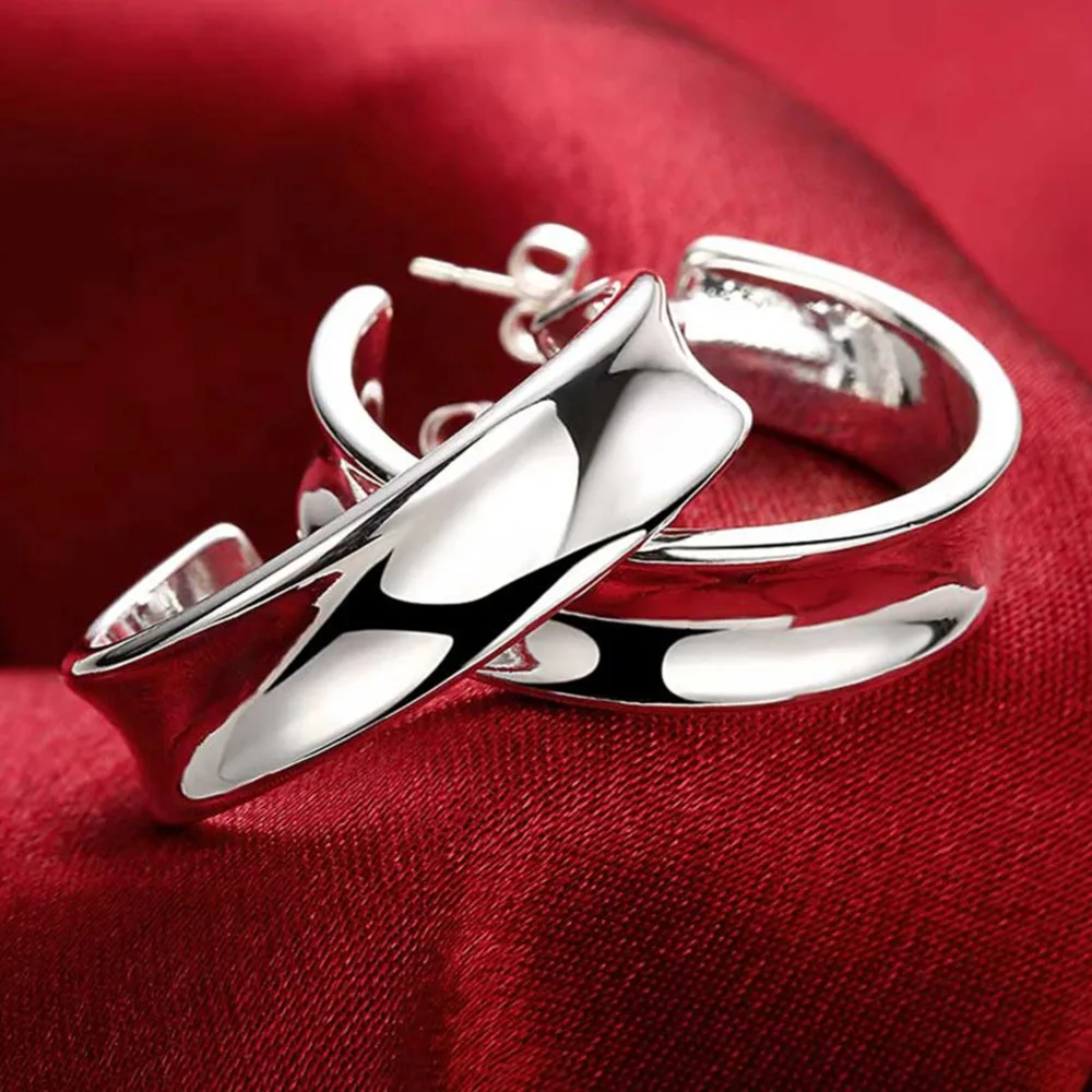 БАБИЛЛНТ Лучшие продажи 925 Серебряные украшения Гладкие круглые серьги Мода Классические женские серьги 2019 Новый подарок на.