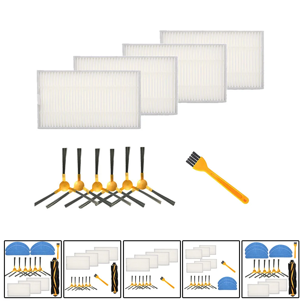 

Side Brush Vacuum Cleaner Parts Mop Cloth Kit Set Durable Anti-winding