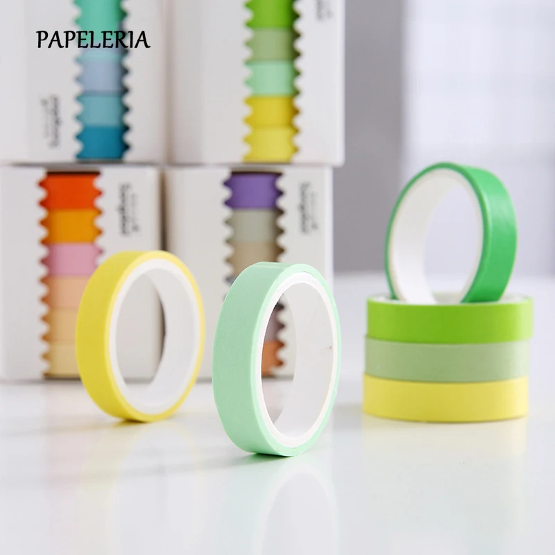 Набор клейких лент 6 шт./лот Washi из макарон декоративные ленты Маскировочные