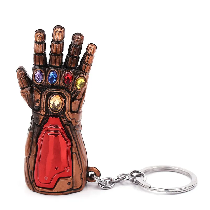 Antique Copper Marvel Мстители 4 Железный человек Бесконечность гаунтлет Косплей рука танос латексные перчатки руки супергерой бутафорское оружие ключ цепь - Цвет: Antique Copper