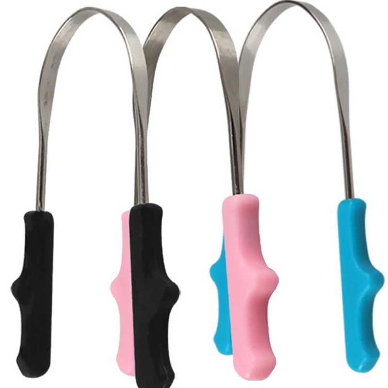 

Здоровый язык ёршик из нержавеющей стали силикатная Ручка скребок для языка гигиена полости рта Чистящая щетка уход за полостью рта