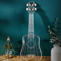 21 inches ukulele 4 strings music development abs portable transparent mini guitar ukelele for beginner musical instrument gifts