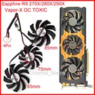 Бесплатная доставка, 3 шт.лот, PLD09210D12HH PLD08010S12HH DC12V 4Pin для Sapphire R9 270X 280X 290X Vapor-X OC, токсичный вентилятор