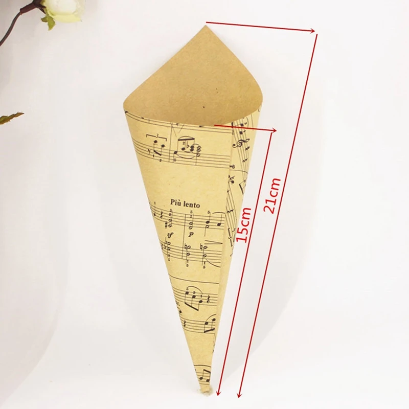 50 шт ретро крафт бумаги конусы букет конфеты шоколадные мешки коробки свадебные