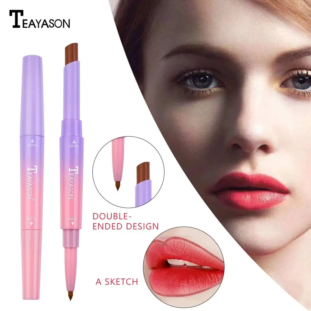 Водостойкая Двухсторонняя матовая губная помада набор карандашей для губ