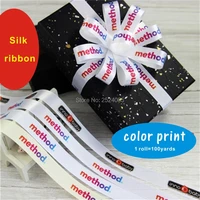 free shipping silk ribbon color printinggift ribboncolorful screen printclothing labelcolorful tapetag 100 yards a lot