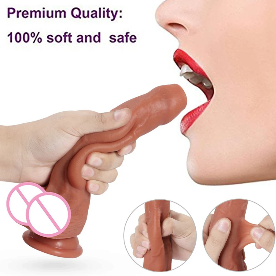 Мягкие фаллоимитаторы 8 46 дюйма жидкий силиконовый фаллоимитатор с присоской