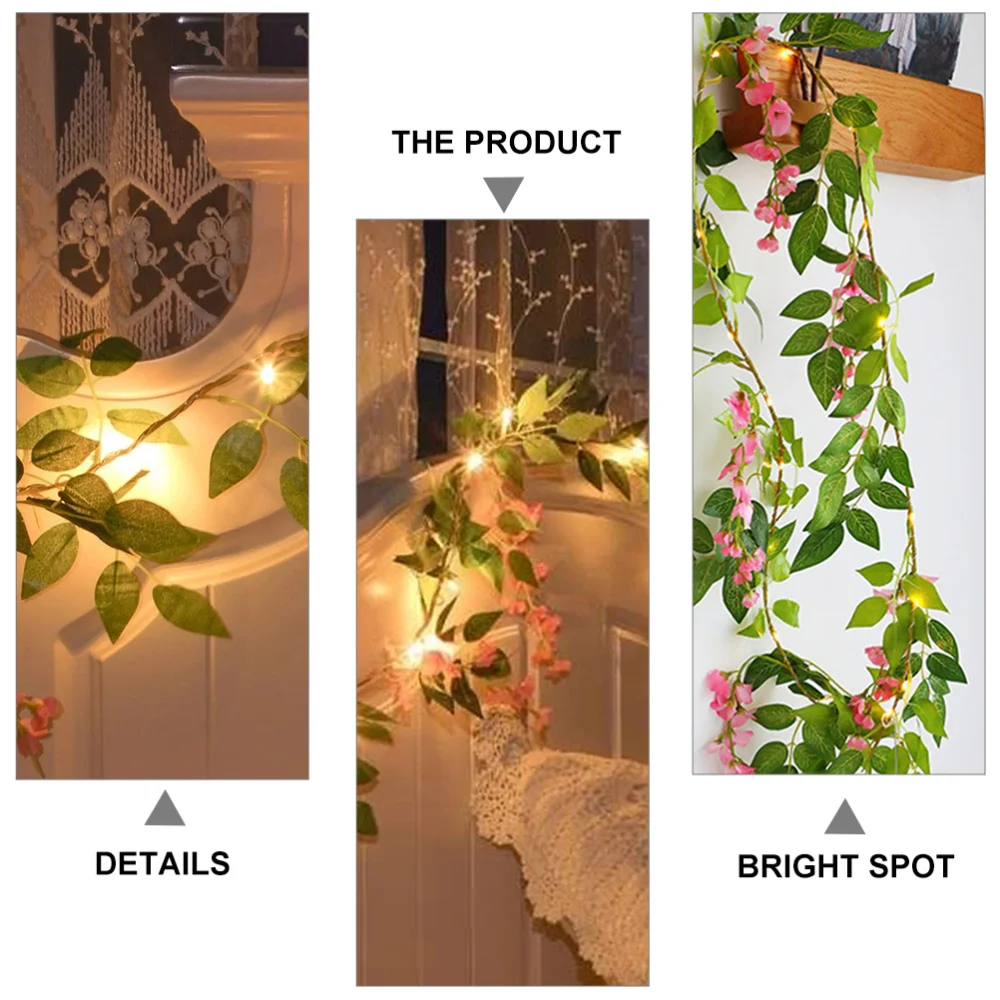 

Wisteria Flower Leaves String Lights Romantic Fairy Lights Garden String Lights
