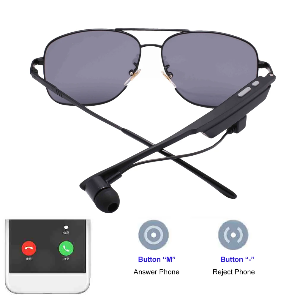 구매 Conway 스마트 오디오 선글라스 블루투스 헤드셋 헤드폰이있는 음악 안경 핸즈프리 통화 및 음성 제어 운전 안경
