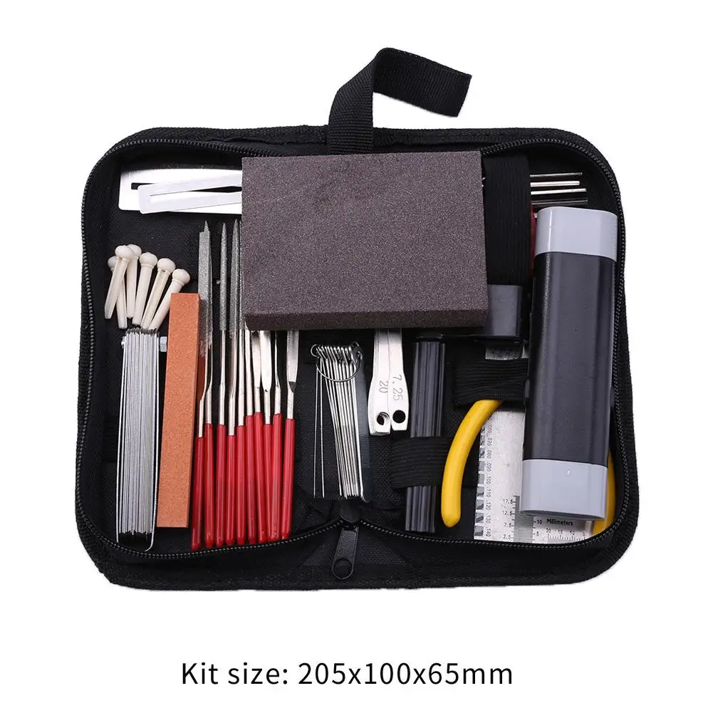 

Guitars Repair Maintenance Tool Set Guitar Toolkit with Grinding Fret Measure Kit Necessary String Instruments Cleaning Supply